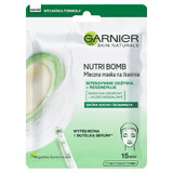 Garnier Skin Naturals Nutri Bomb, mascarilla de tela nutritiva y reconstructora, con leche de almendras, 1 pieza