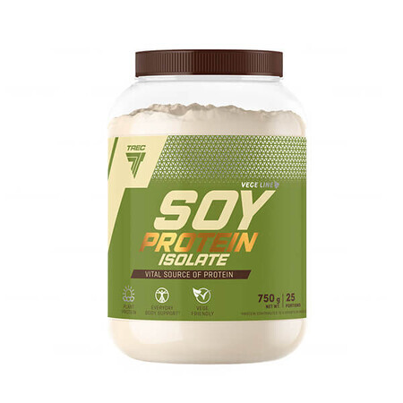 Aislado de proteína de soja Trec, proteína de soja, sabor chocolate, 750 mg