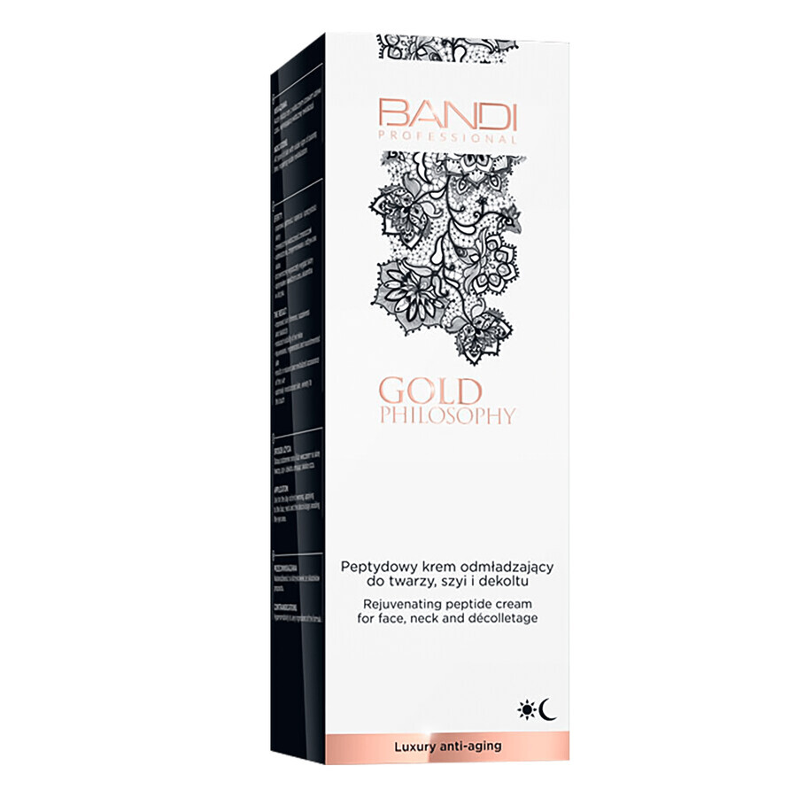 Bandi Gold Philosophy, crema ringiovanente ai peptidi per viso, collo e décolleté, 50 ml