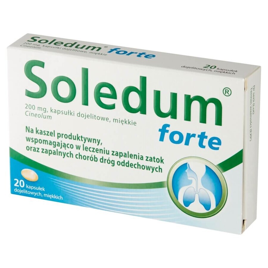 Soledum forte 200 mg, 20 cápsulas gastrorresistentes