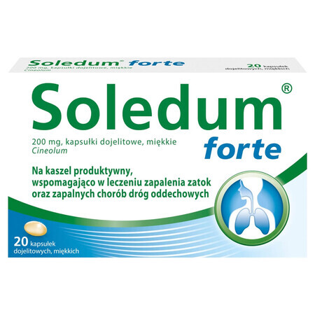 Soledum forte 200 mg, 20 cápsulas gastrorresistentes