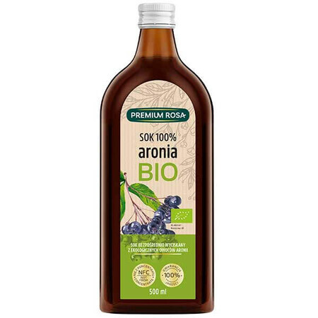 Premium Rosa Aronia, zumo de fruta 100% ecológico, 500 ml