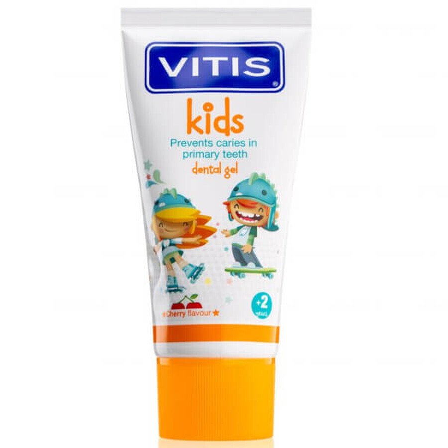 Vitis Kids, tooth gel for children over 2 years, cherry flavor, 50 ml