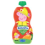 BoboVita Peppa Pig Mousse en tube, abricot avec pomme et poire, après 6 mois, 100 g