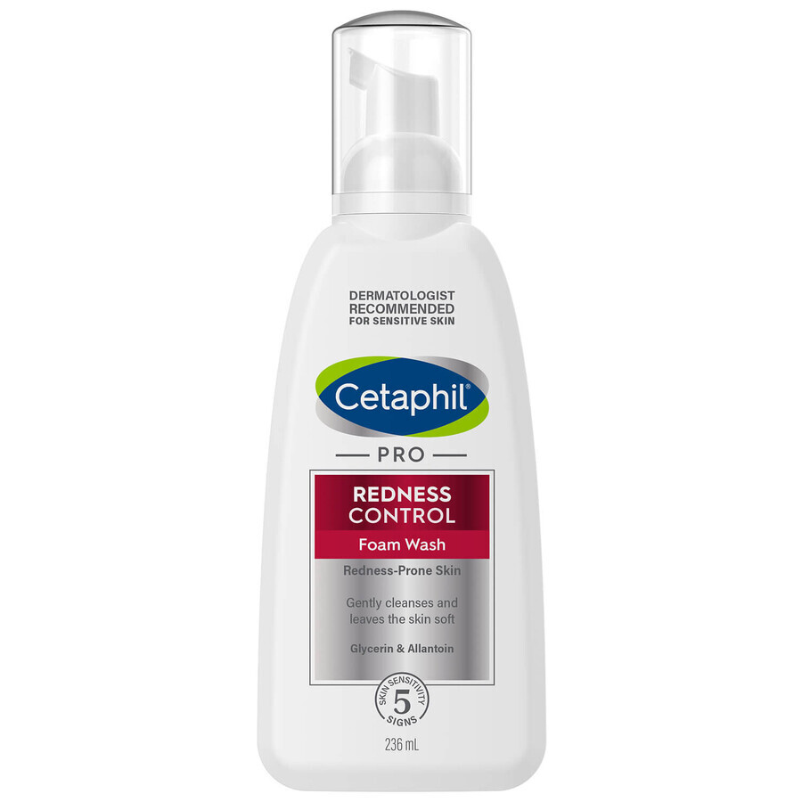 Cetaphil Pro Redness Control, espuma limpiadora facial, piel sensible, 236 ml