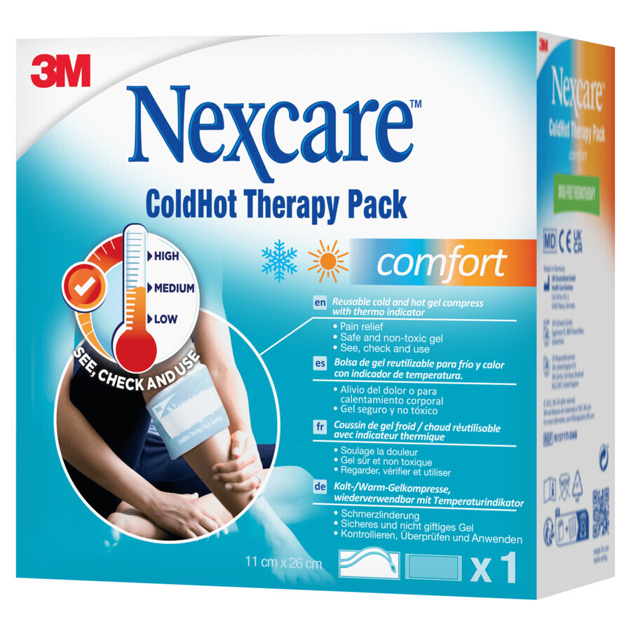 Nexcare ColdHot Comfort, paquete de gel, 11 cm x 26 cm, 1 pieza