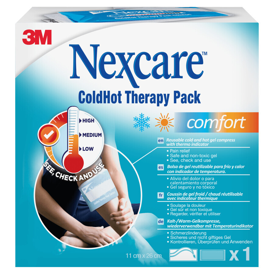 Nexcare ColdHot Comfort, paquete de gel, 11 cm x 26 cm, 1 pieza