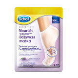 Scholl PediMask, mascarilla nutritiva para pies con aceite de lavanda, 1 par