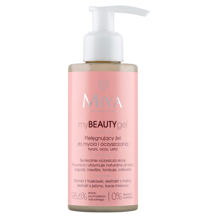 Miya myBEAUTYgel, gel limpiador nutritivo para el rostro, 140 ml