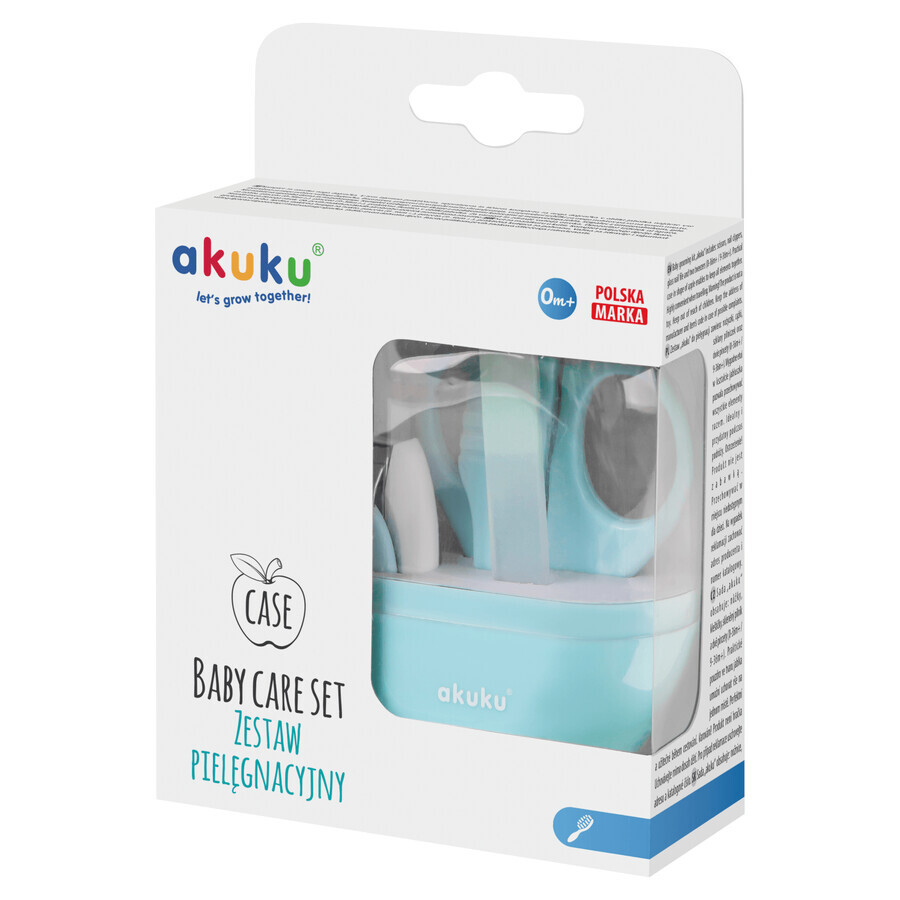 Akuku Apple set de estuches para el cuidado de uñas, azul, A0043