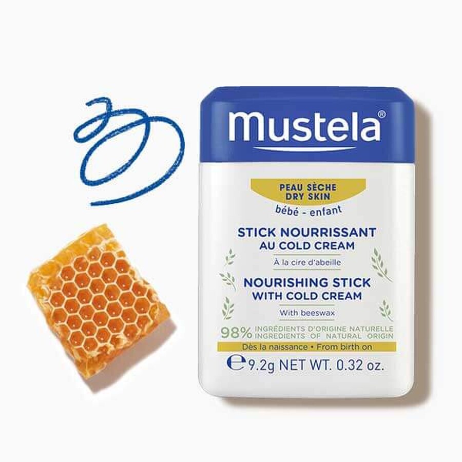 Mustela Bebe Enfant, stick protector al Cold Cream, desde el nacimiento, 9,2 g