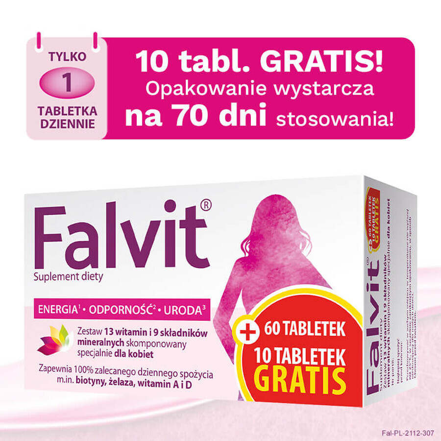 Falvit, 60 tablets + 10 free tablets