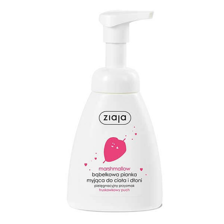 Ziaja Set Marshmallow, exfoliante de azúcar, 300 ml + gel limpiador de baño, 260 ml + crema de manos, 50 ml + espuma limpiadora para cuerpo y manos, 250 ml