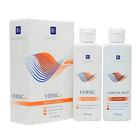 Lefrosch VersicSet, emulsión, 110 ml + Capitis Duo, champú anticaspa, 110 ml