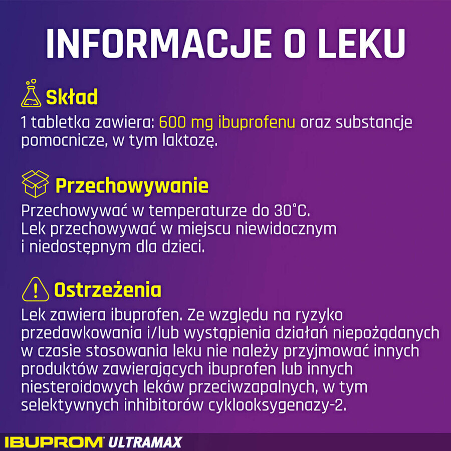 Ibuprom Ultramax 600 mg, 10 comprimidos recubiertos con película