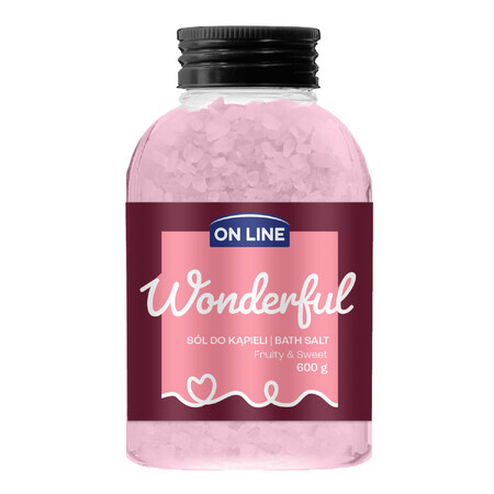 On Line Wonderful, bath salt, Fruity &amp; Sweet, 600 g