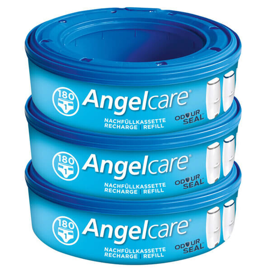 Angelcare, Contenedor de pañales Classic, blanco, 1 pieza + inserto, 3 piezas