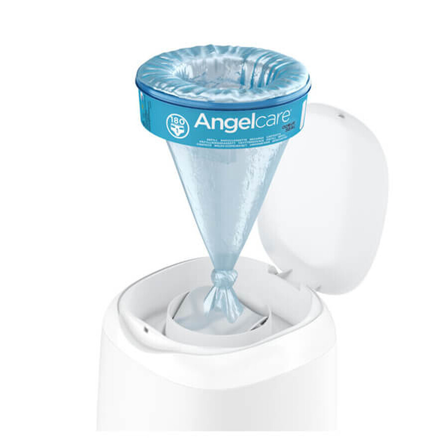 Angelcare, Contenedor de pañales Classic, blanco, 1 pieza + inserto, 3 piezas