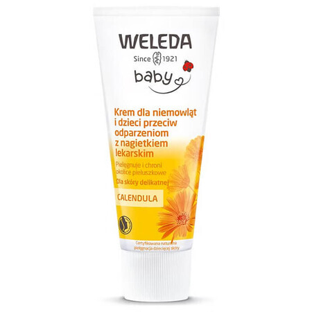 Weleda Calendula, Anti-Brenn-Creme mit Calendula, empfindliche Haut, 75 ml