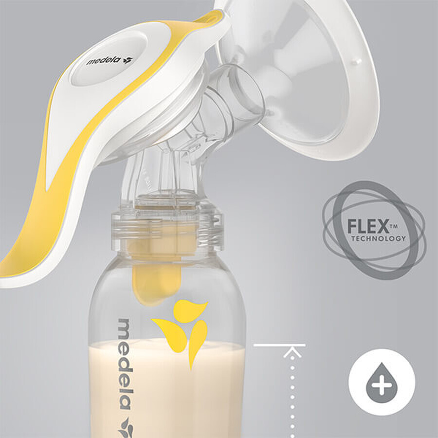 Medela Harmony Flex, extractor de leche manual, 2 fases + set de accesorios esenciales