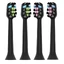 Vitammy, Cabezales de cepillo de dientes sónico Symphony, Negro, 4 piezas
