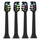 Vitammy, Cabezales de cepillo de dientes sónico Symphony, Negro, 4 piezas