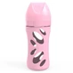 Twistshake Anti-colic bottle, glass, with M medium flow silicone teat, pink, from 2 months, 260 ml