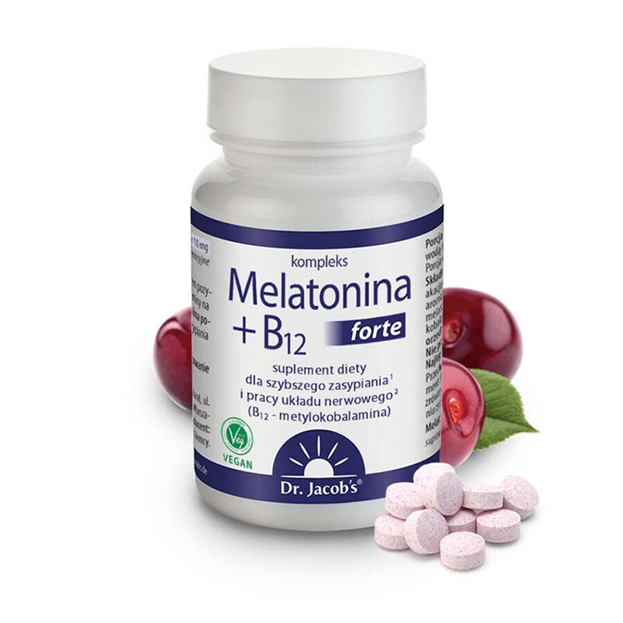 Dr. Jacob's Melatonin + B12 Complex Forte, 90 tablets