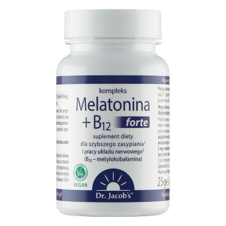 Dr. Jacob's Melatonin + B12 Complex Forte, 90 tablets