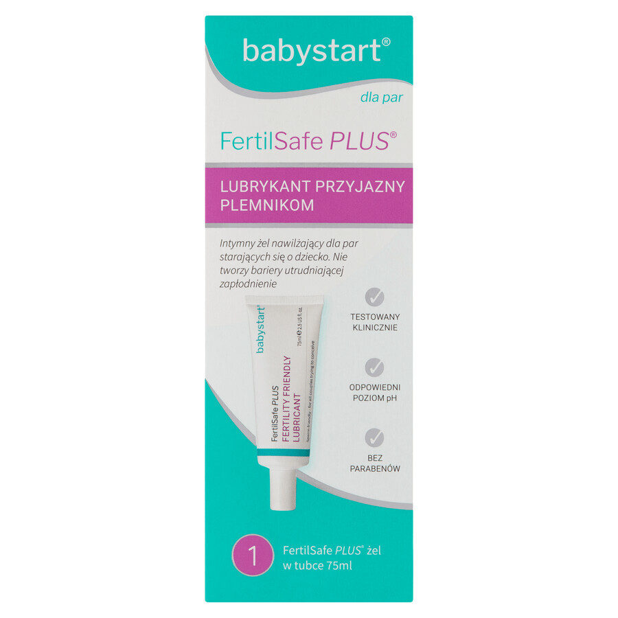 Babystart Fertilsafe Plus, gel hidratante íntimo para parejas que intentan tener un bebé, 75 ml