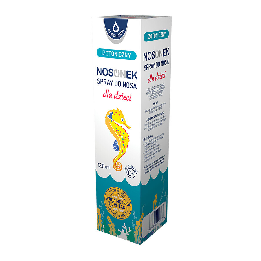 Nosonek, spray nasal isotónico para niños a partir de 1 día de edad, 120 ml