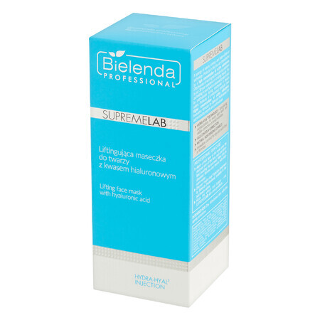 Bielenda Professional SupremeLAB Hydra-Hyal2, maschera viso liftante con acido ialuronico, 70 ml