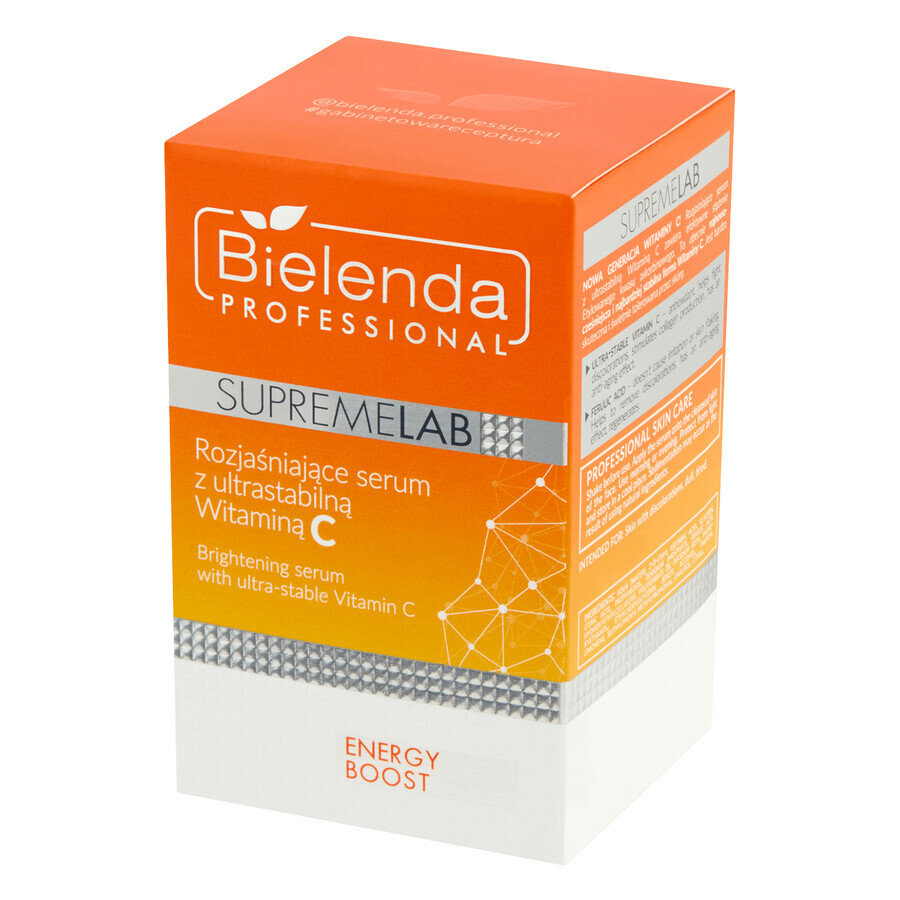 Bielenda Professional SupremeLAB Energy Boost, suero facial iluminador de la piel con vitamina C, 15 ml