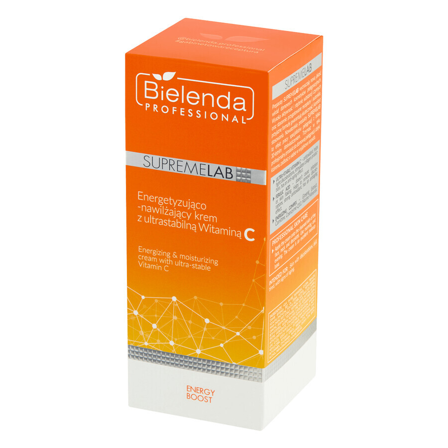 Bielenda Professional SupremeLAB Energy Boost, crema facial energizante e hidratante con vitamina C, 50 ml