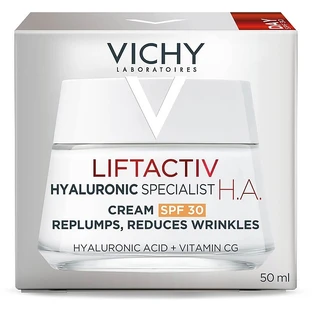 Vichy Liftactiv Hyaluronic Specialist H.A., Crema Antiarrugas y Reafirmante, FPS 30, 50 ml