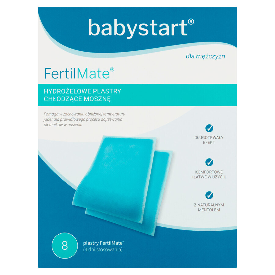 Babystart FertilMate, parche de enfriamiento escrotal, 8 unidades