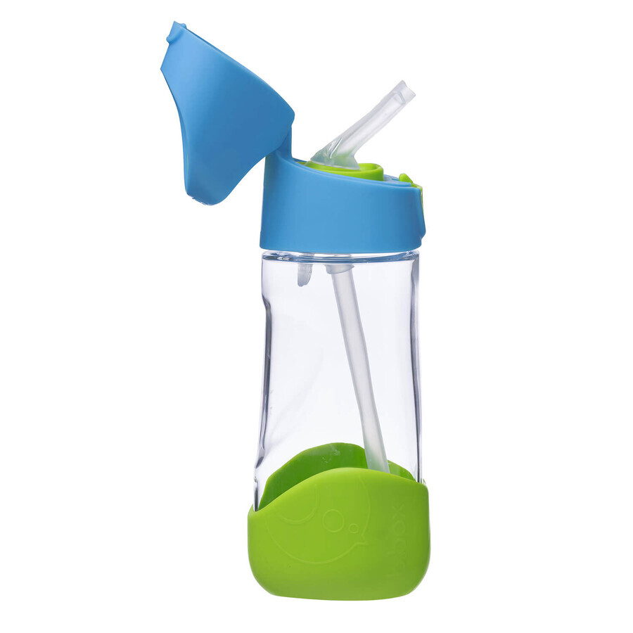 B.Box, cantimplora con pajita, Tritan, cantimplora para niños, Ocean Breeze, a partir de 9 meses, 450 ml