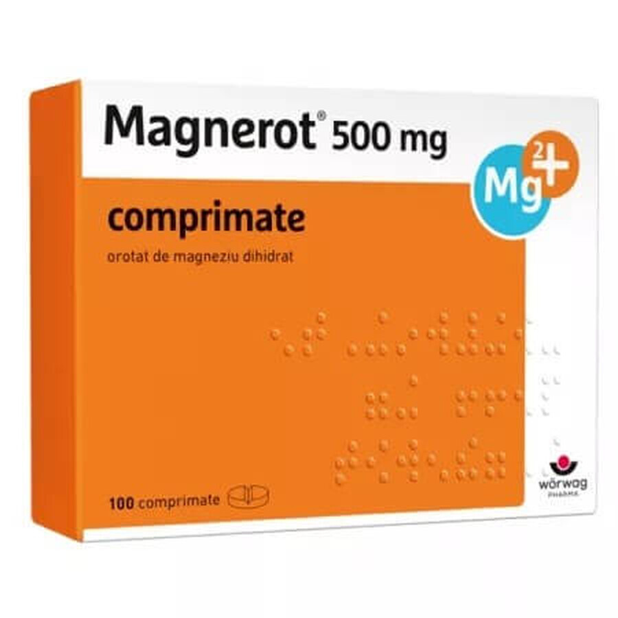 Magnerot 500 mg, 100 comprimate, Worwag Pharma