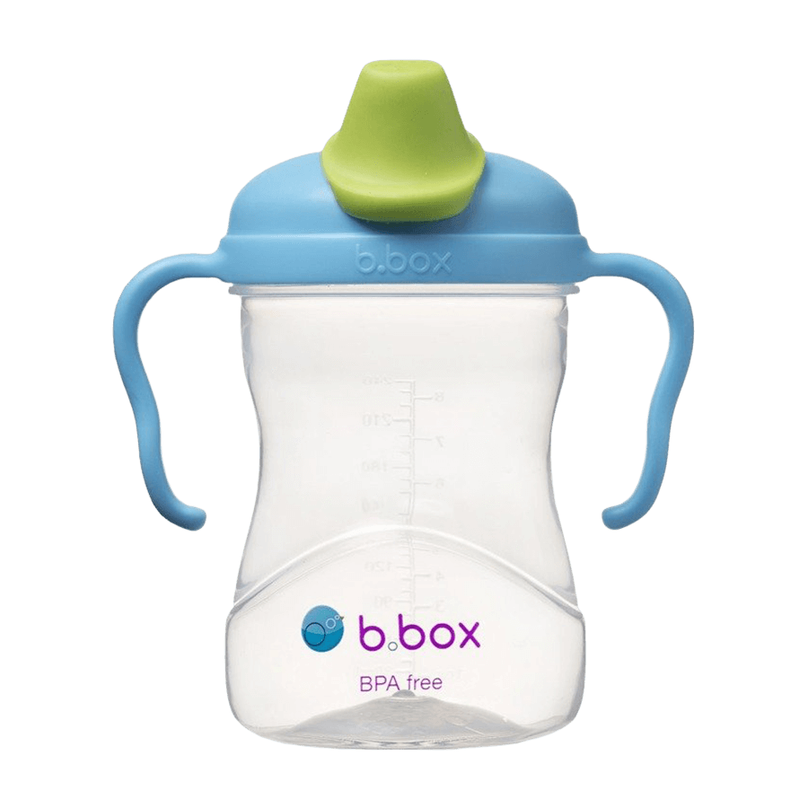 B.Box, drinkbeker leren drinken, 4-in-1 set, bosbes, vanaf 4 maanden, 240 ml