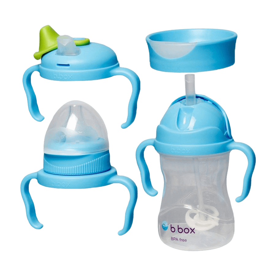 B.Box, vaso para aprender a beber, set 4 en 1, arándano, a partir de 4 meses, 240 ml