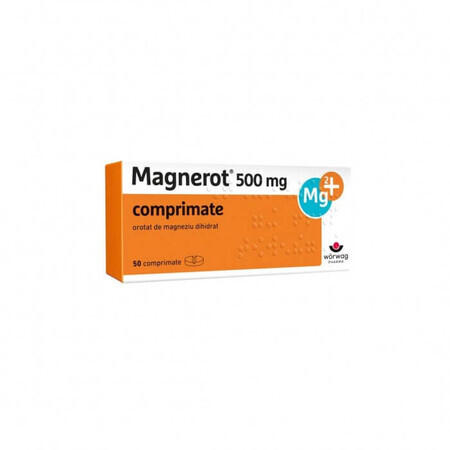 Magnerot 500 mg, 50 comprimidos, Worwag Pharma