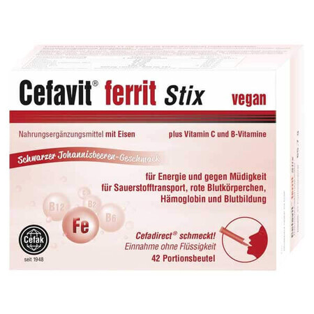 Cefavit Ferrit Stix, 42 sobres