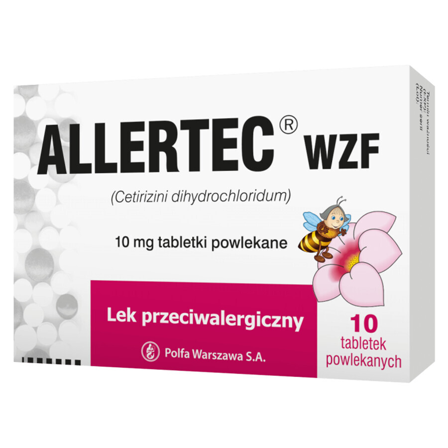 Allertec WZF 10 mg, 10 comprimate filmate