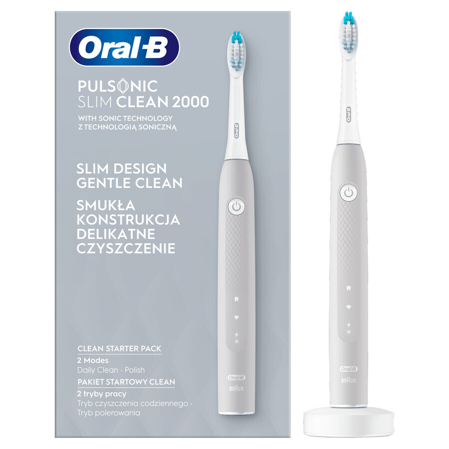 Oral-B Pulsonic Slim Clean 2000 Blanco, cepillo eléctrico sónico