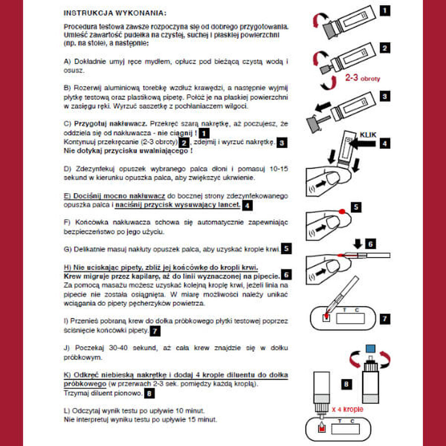 LabHome Ferri-Check, test sanguin pour la détection de la carence en fer, diagnostic de l'anémie, 1 pièce