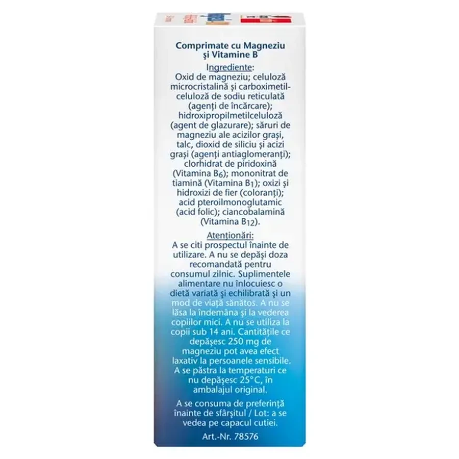 Magnesio 400 mg+ Vit. B1+B6+B12+ Acido folico, 30+ 10 compresse, Doppelherz 