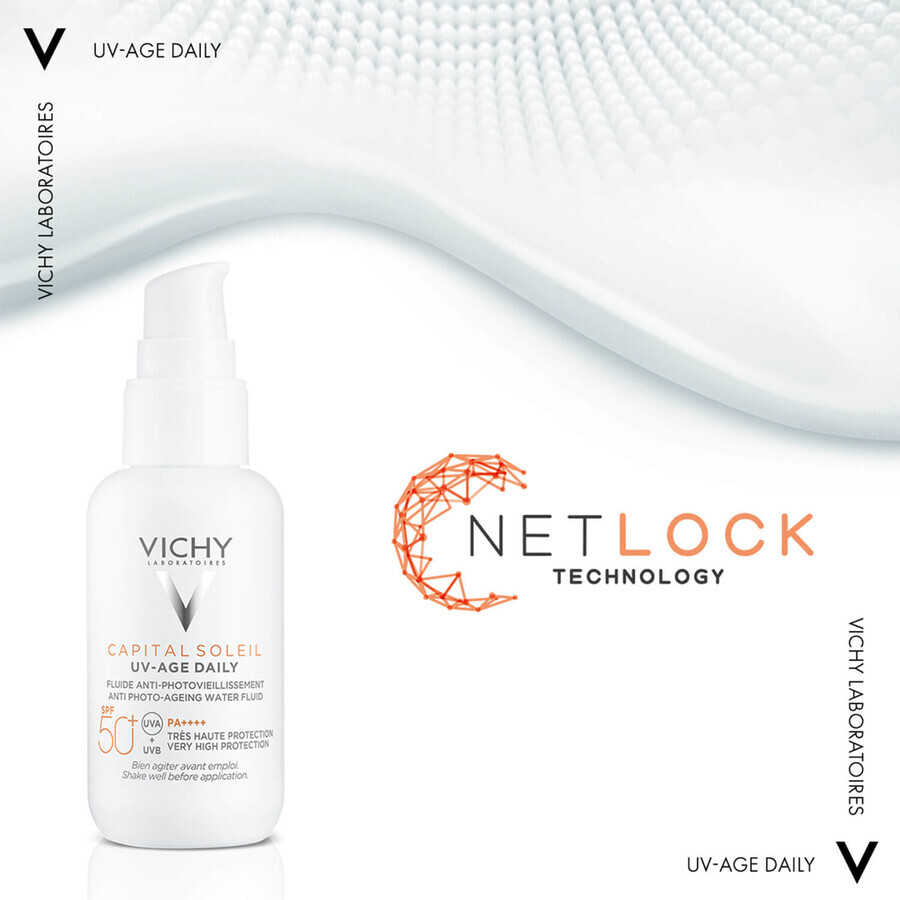 Vichy Capital Soleil UV-Age Daily, fluido antifotoenvejecimiento, SPF 50+, 40 ml