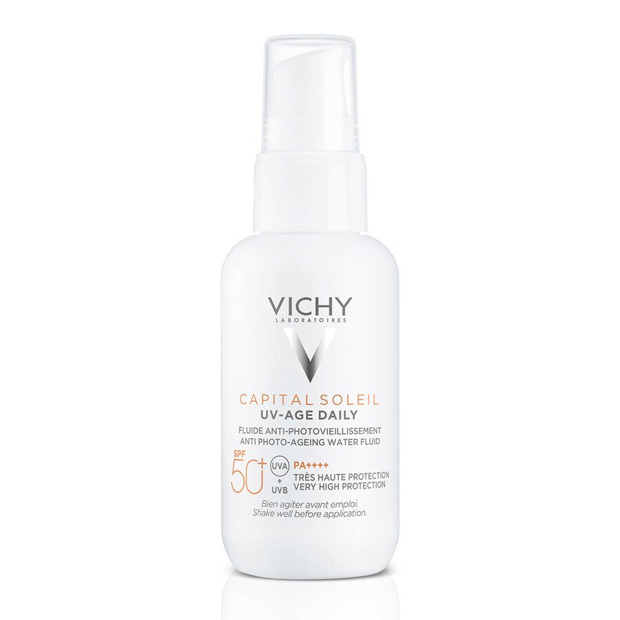 Vichy Capital Soleil UV-Age Daily, fluido antifotoenvejecimiento, SPF 50+, 40 ml