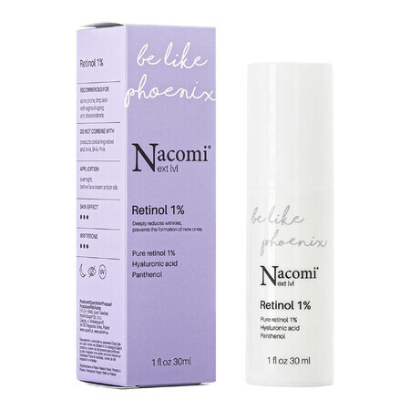 Nacomi Next Level, suero con retinol 1%, para la noche, 30 ml