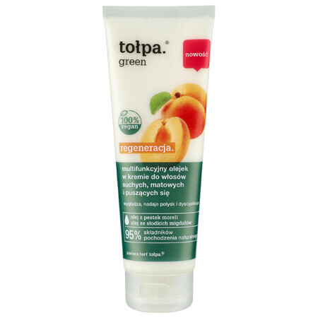 Tolpa Green Regeneration, olio multifunzionale in crema per capelli secchi, opachi e crespi, 125 ml